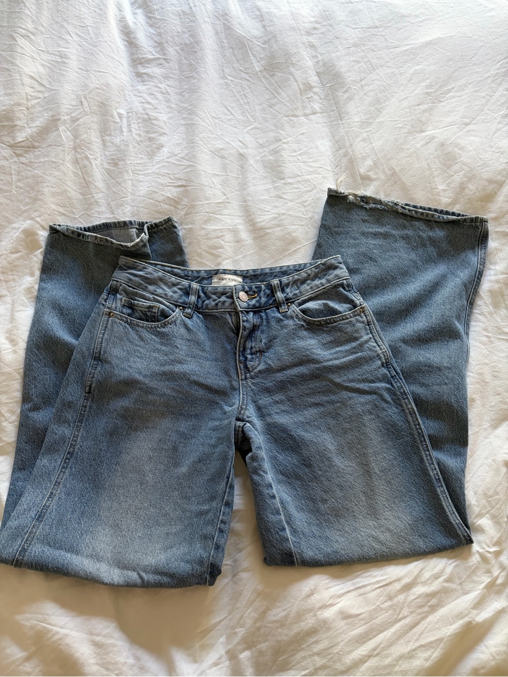 PacSun Women's Straight-Leg Light Blue Jeans